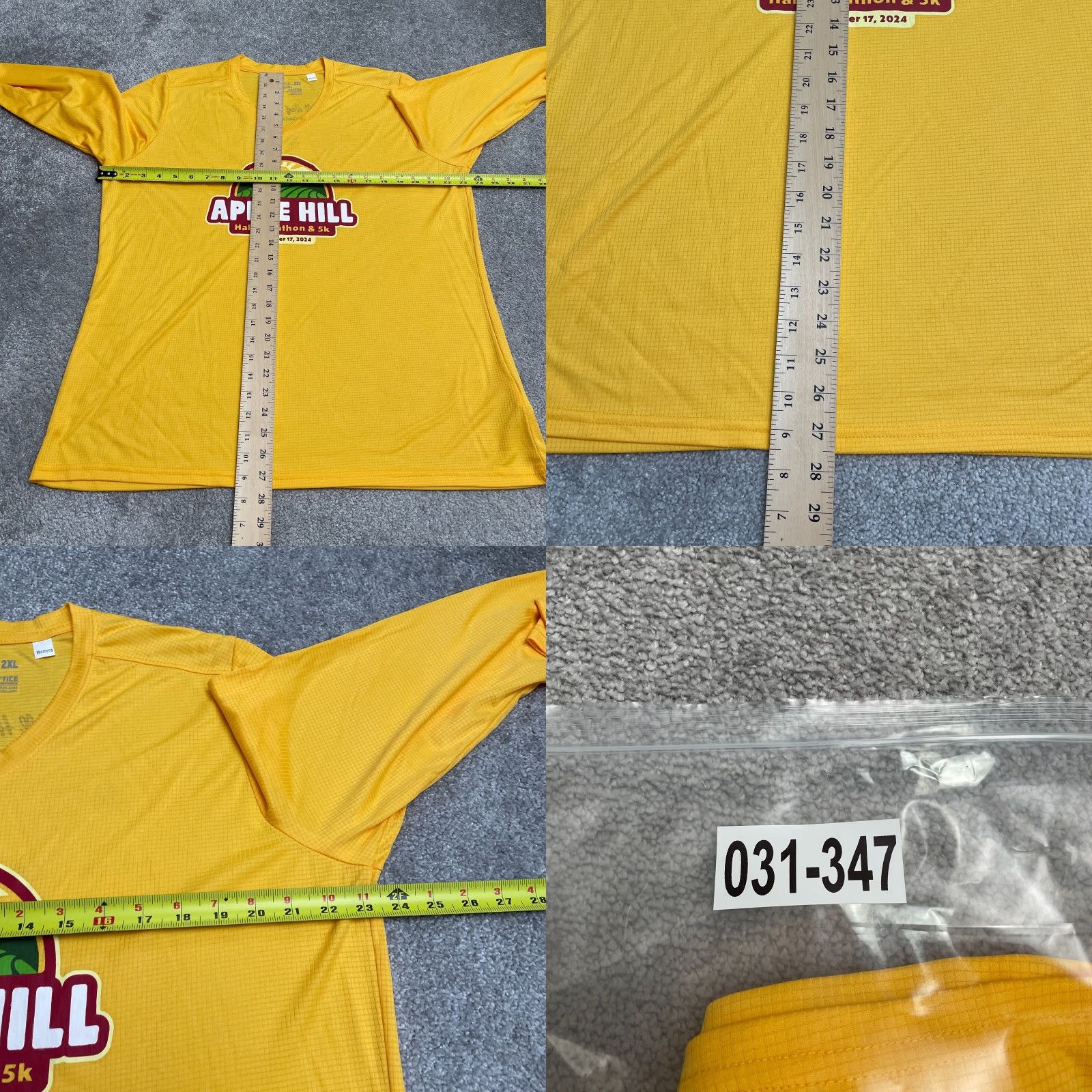 Jordan Brand Leslie Jordan T-Shirt Womens 2XL V-Neck Yellow Graphic Print Long Sleeve Outdoor Tee, Casual, Travel, Regular Fit, Polyester, Breathable, Lightweight Size XXL / US 16-18 / IT 52-54 - 8 Thumbnail