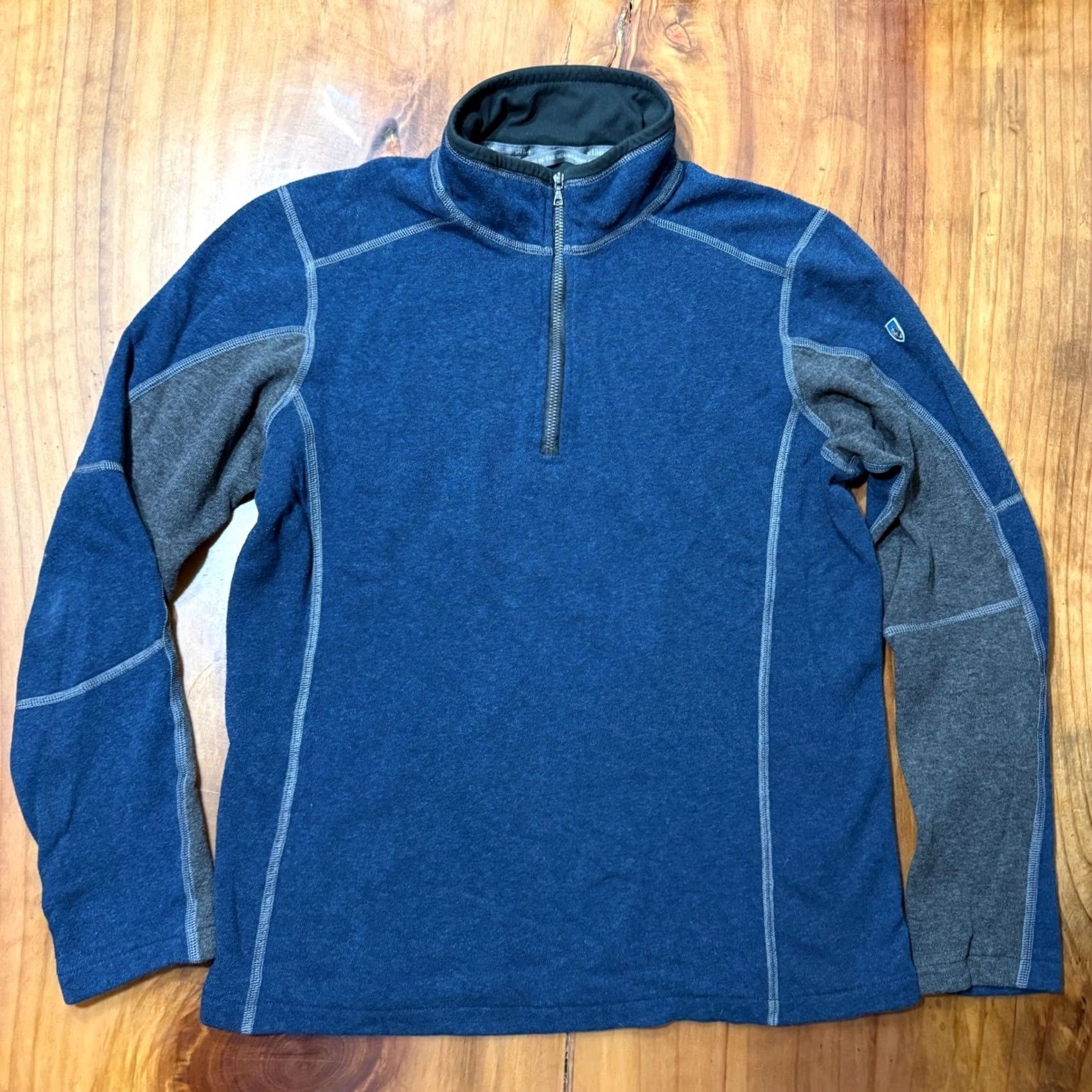 Vintage Kuhl Kashmira Men's Sweater Long Sleeve Pullover 1/4 Zip Mock Neck Blue S Knit Stretch Vintage No Size US S / EU 44-46 / 1 - 2 Thumbnail