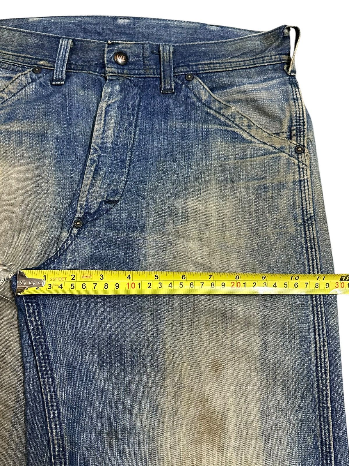 Lee Vintage 90s Lee Mud Faded Wash Distressed Carpenter Jeans Size US 30 / EU 46 - 15 Thumbnail