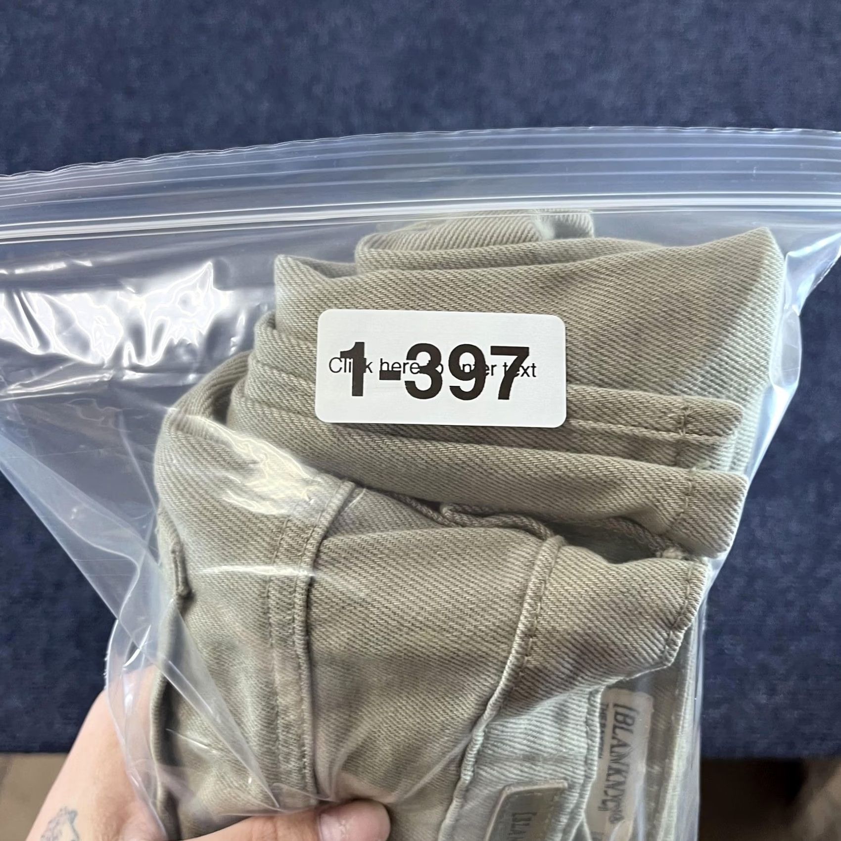 Vintage BLANKNYC The Baxter Pants Womens 27 Beige Straight Leg High Rise Utility Jeans Sheer Beige Khaki Pockets Size 27" / US 4 / IT 40 - 7 Thumbnail