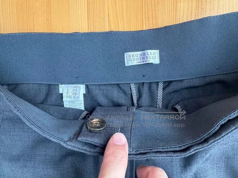 Brunello Cucinelli Brunello Embellished Waistband Trousers. Size US 29 - 1 Thumbnail