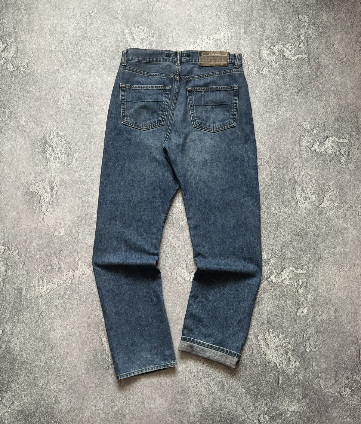 Stone Island × Vintage Stone island SI 33 denim pant trouser Jean chino 90s Size US 33 - 1 Thumbnail