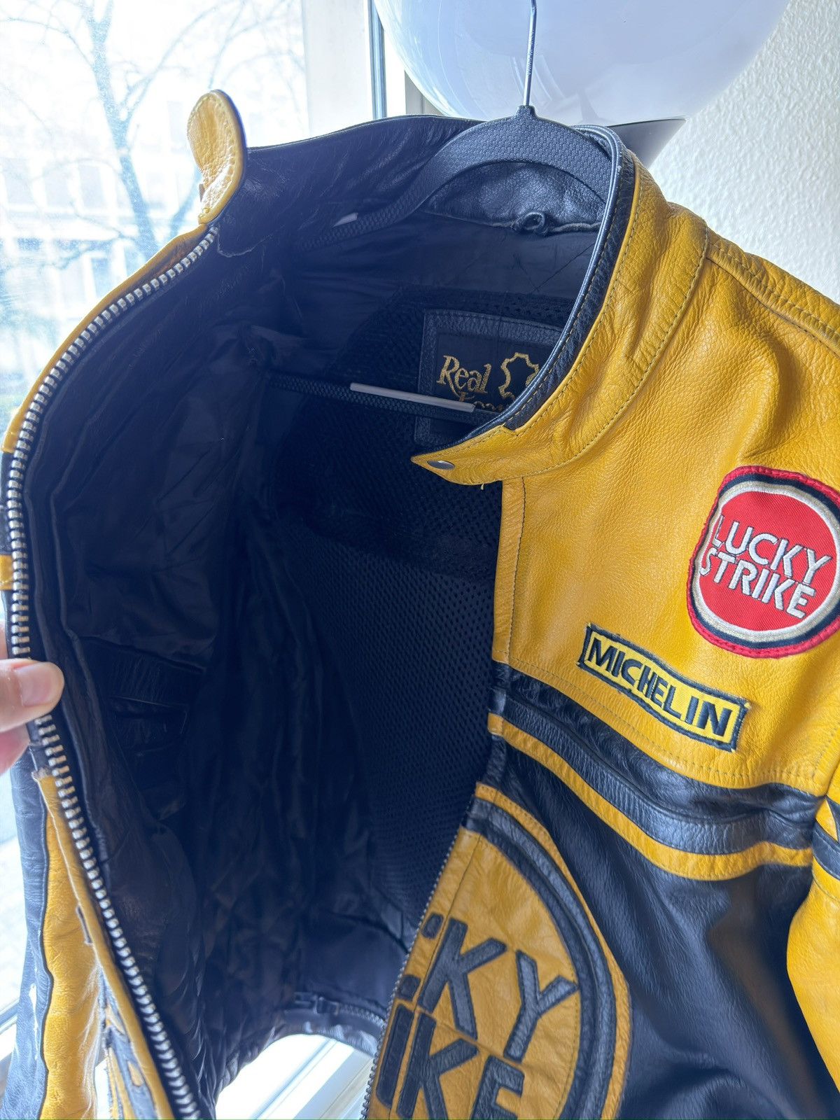 Leather Real leather jacket racing arrow lucky strike arai michelin Size US L / EU 52-54 / 3 - 13 Thumbnail