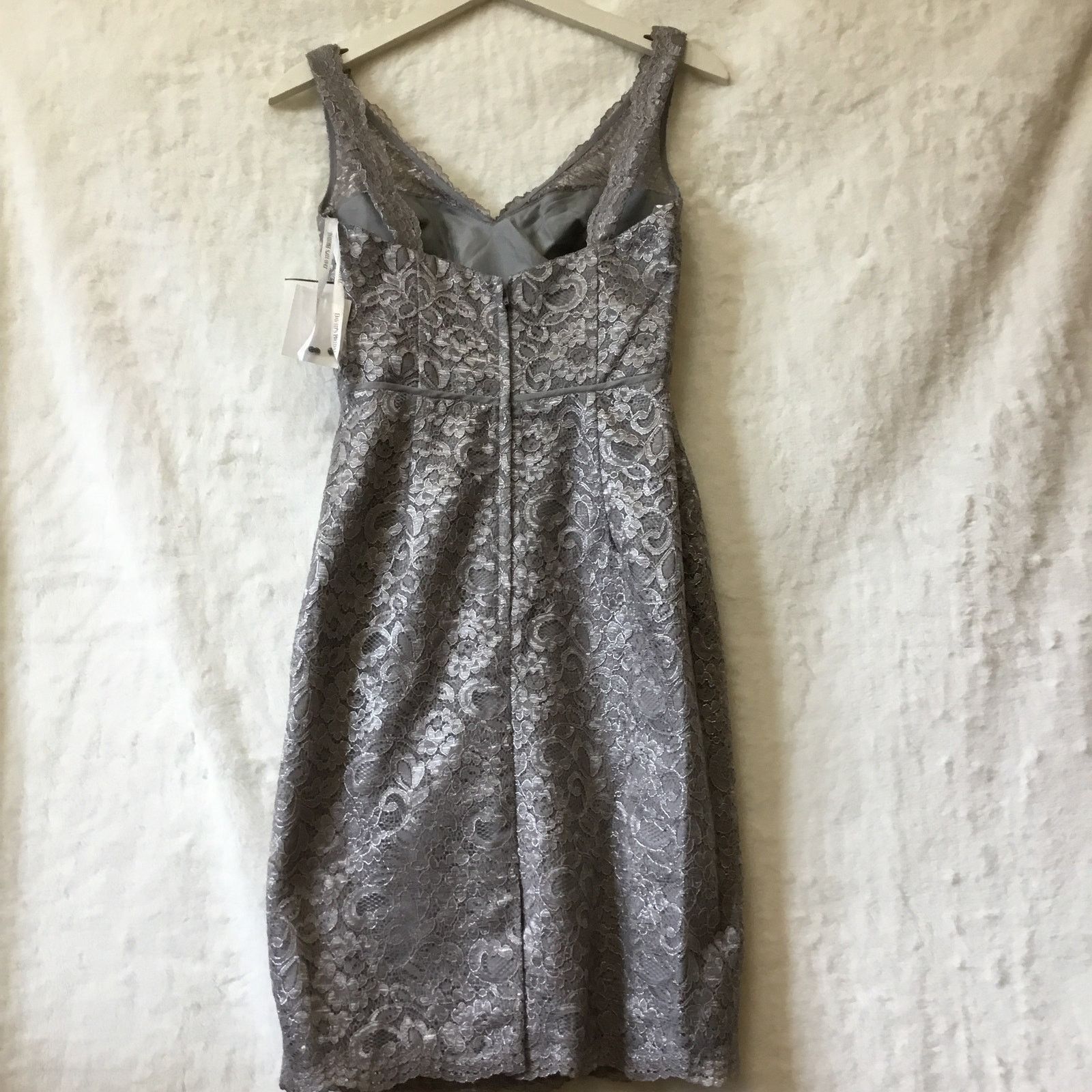 Other David's Bridal Short Tank Metallic Lace Dress Size XS / US 0-2 / IT 36-38 - 10 Thumbnail