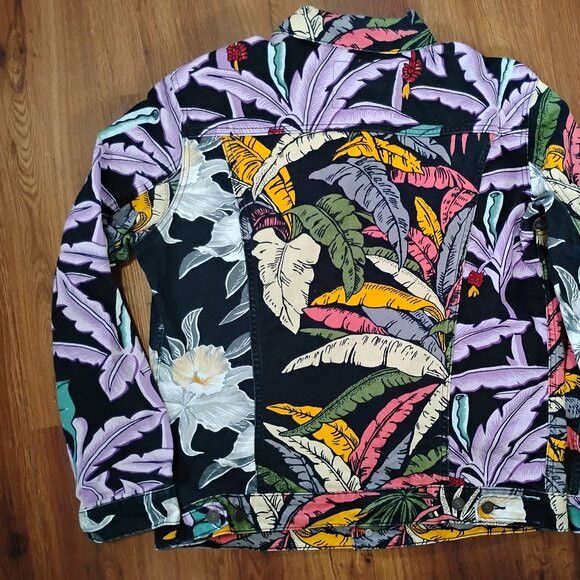 Levi's Levi's Signature Tropic Hawaiian Floral Denim Jean Jacket Size US XL / EU 56 / 4 - 7 Thumbnail