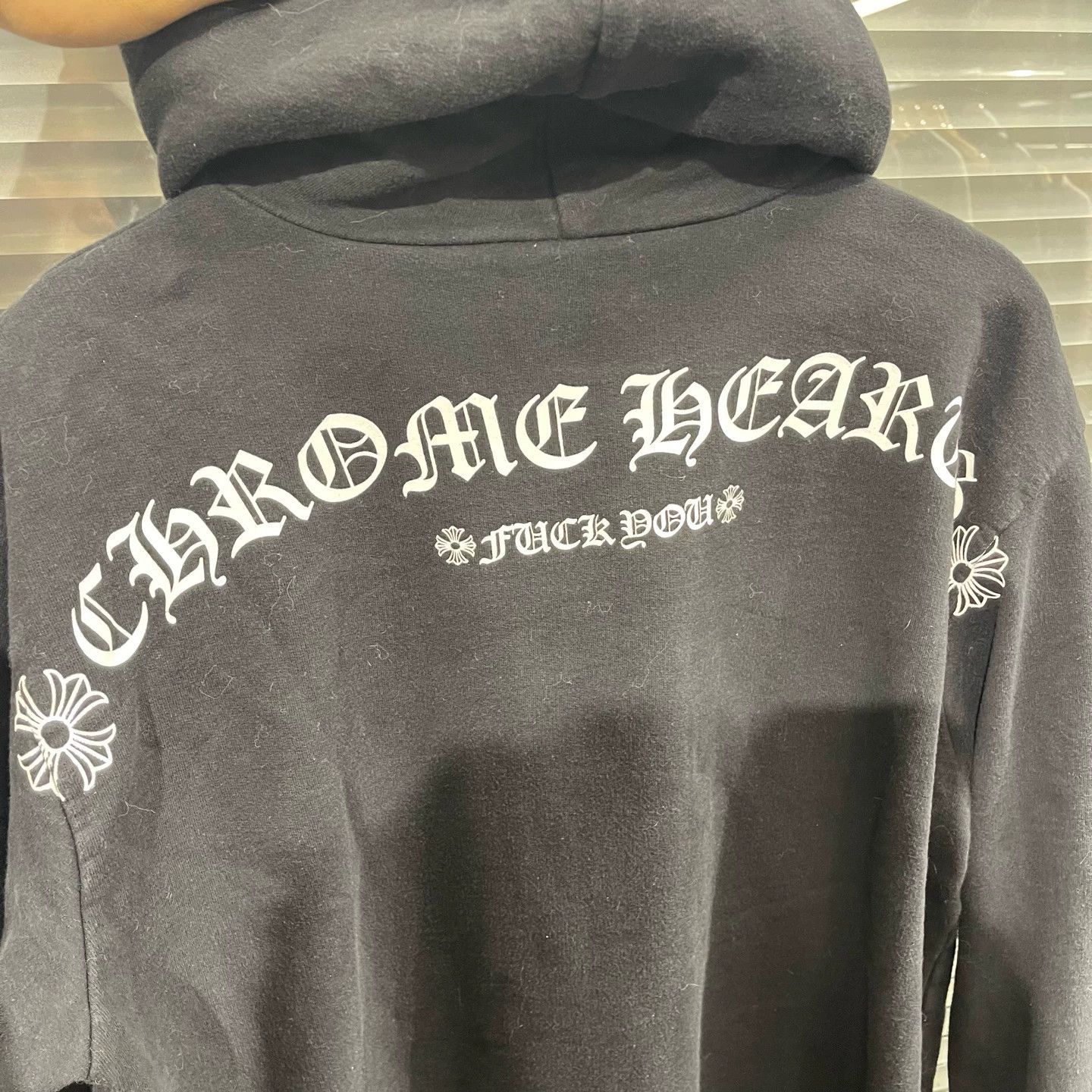 Chrome Hearts Chrome Hearts Black Slogan Print Hoodie M 95New Size US M / EU 48-50 / 2 - 6 Thumbnail