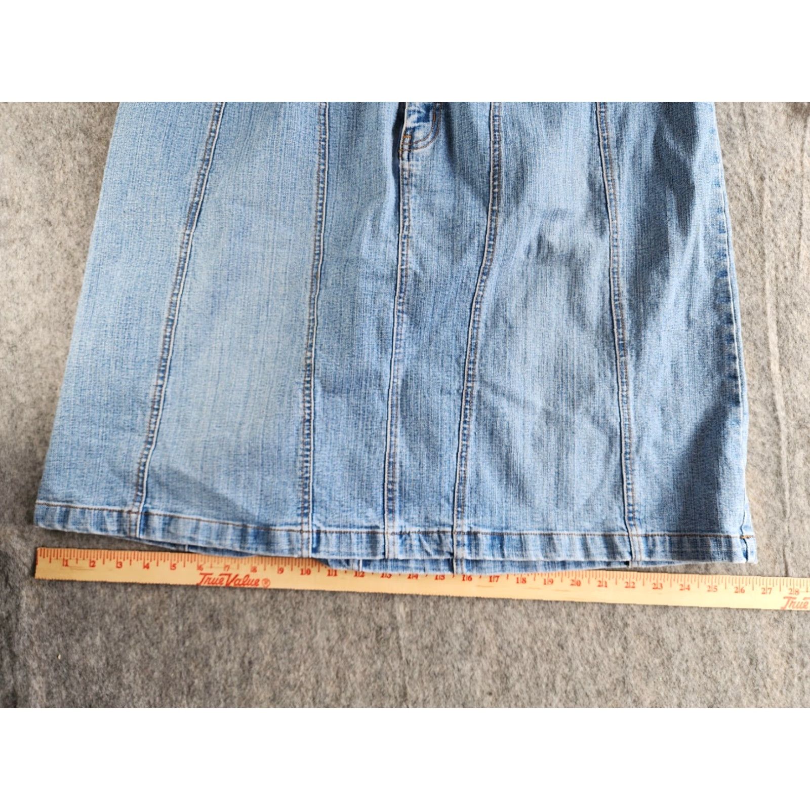 Denime VINTAGE Forenza Skirt Denim Women 20 Long Maxi 90s Pockets Slit Blue Cotton Shirt none Size 42" / US 20 - 7 Thumbnail
