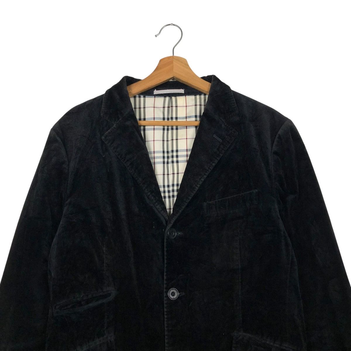 🔥VINTAGE BURBERRY BLACK LABEL VELVET JACKET NOVA CHECK