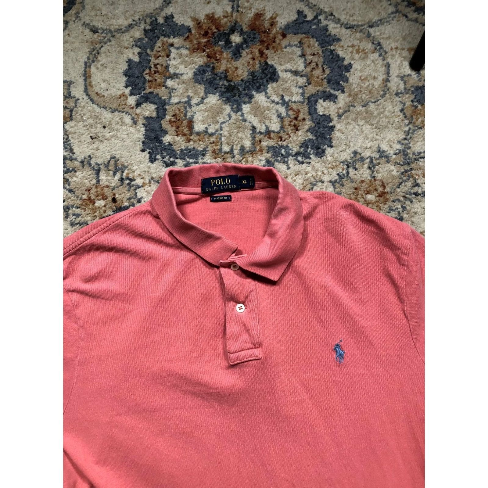 Polo Ralph Lauren Polo Ralph Lauren Polo Shirt Mens XL Pink Classic Fit Short Sleeve Pony Logo Size US XL / EU 56 / 4 - 2 Thumbnail