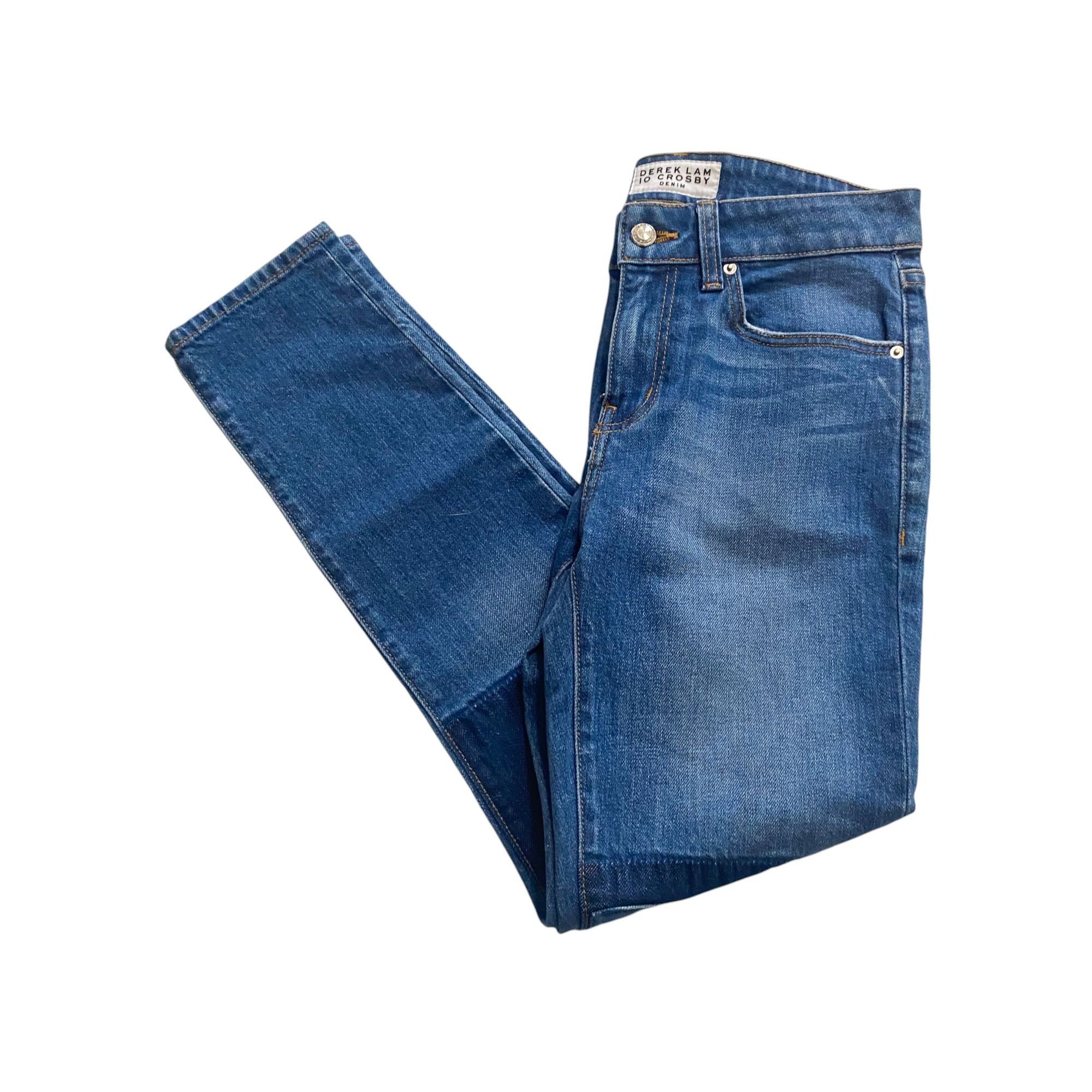 Derek Lam 10 Crosby Derek Lam 10 Crosby Mid Rise Authentic Devi Skinny Blue Jean Size 27" / US 4 / IT 40 - 3 Thumbnail