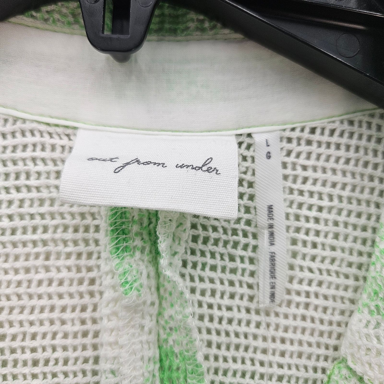 Urban Outfitters UO OUT FROM UNDER WOMEN'S LARGE NET SHACKET GREEN GINGHAM Size L / US 10 / IT 46 - 3 Thumbnail