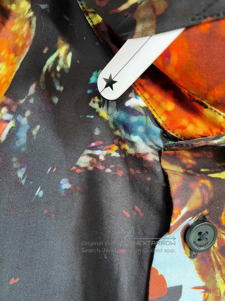Givenchy Givenchy Size39 Men's Rooster Print All Cotton Short Sleeve Size US M / EU 48-50 / 2 - 4 Thumbnail