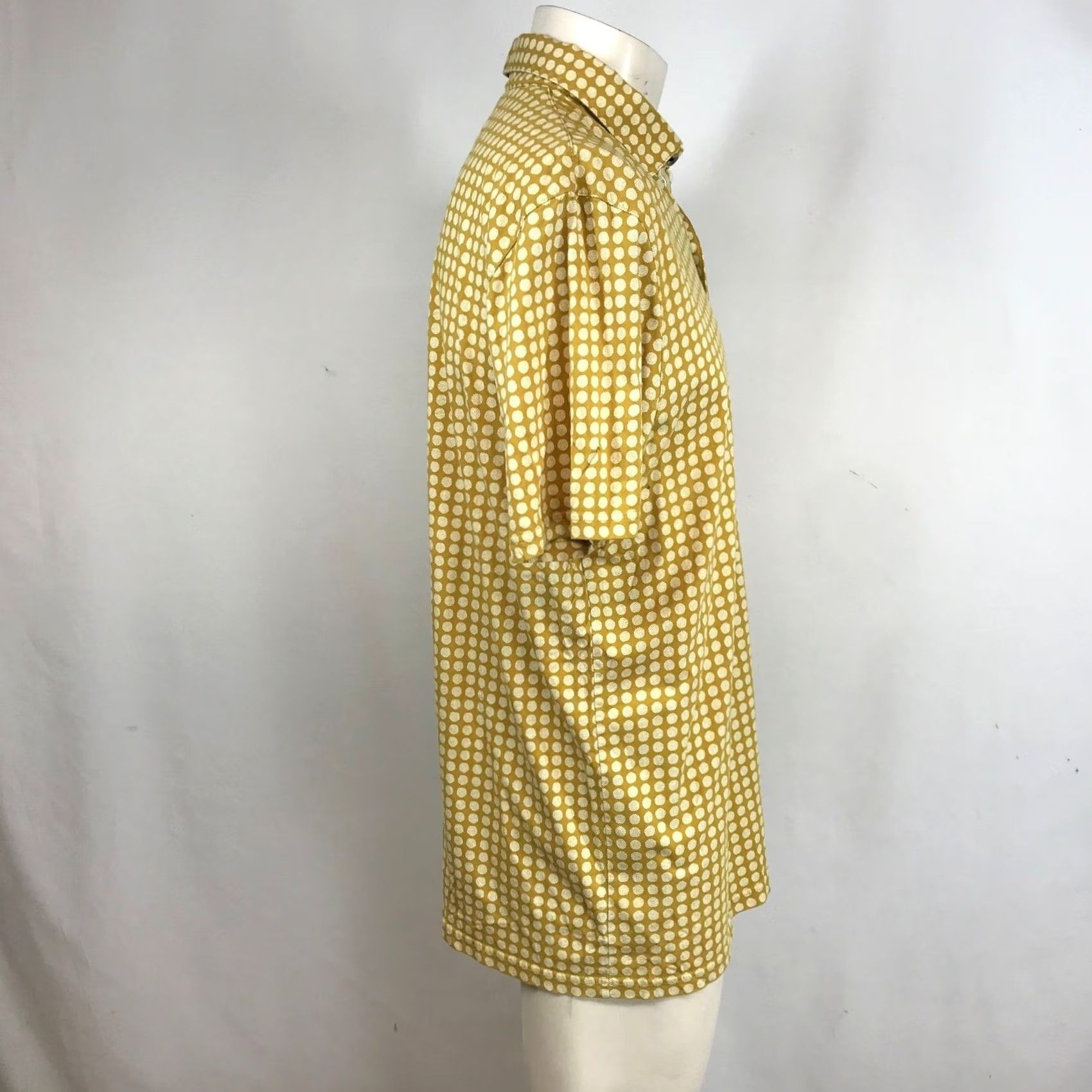 Ted Baker VINTAGE Ted Baker London Mens Mustard Yellow Polka Dot Polo Shirt Size XL Short Sleeve Size US XL / EU 56 / 4 - 4 Thumbnail