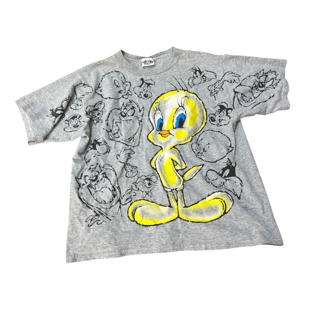 Warner Bros Vintage 90s Tweety Bird Big Print T-Shirt Size M Size US M / EU 48-50 / 2 - 1 Thumbnail