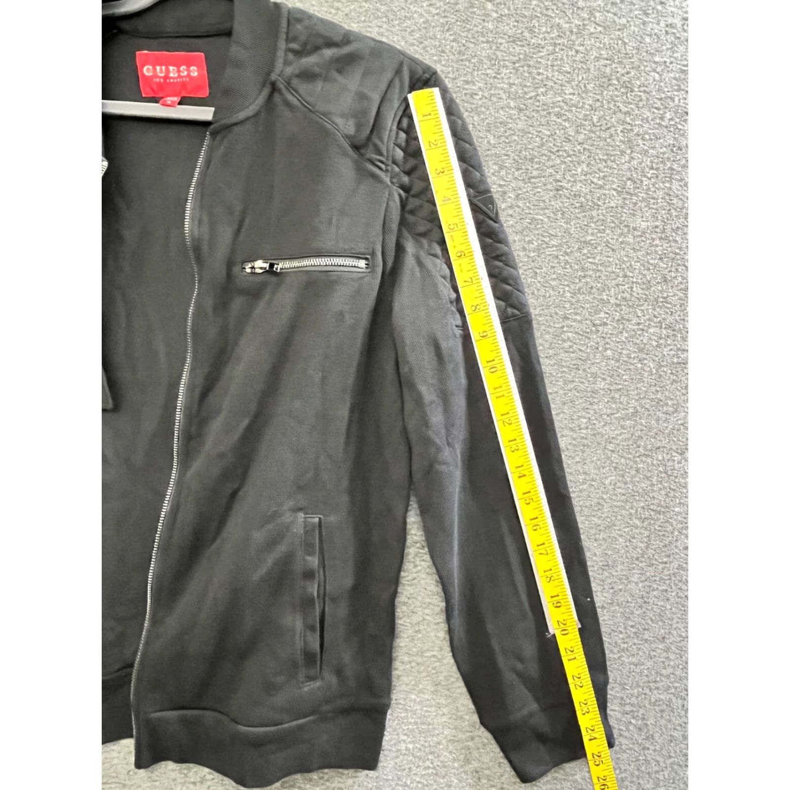 Guess Guess Men's Moto Jacket Color Black Size M With Zipper Pockets Size US M / EU 48-50 / 2 - 5 Thumbnail