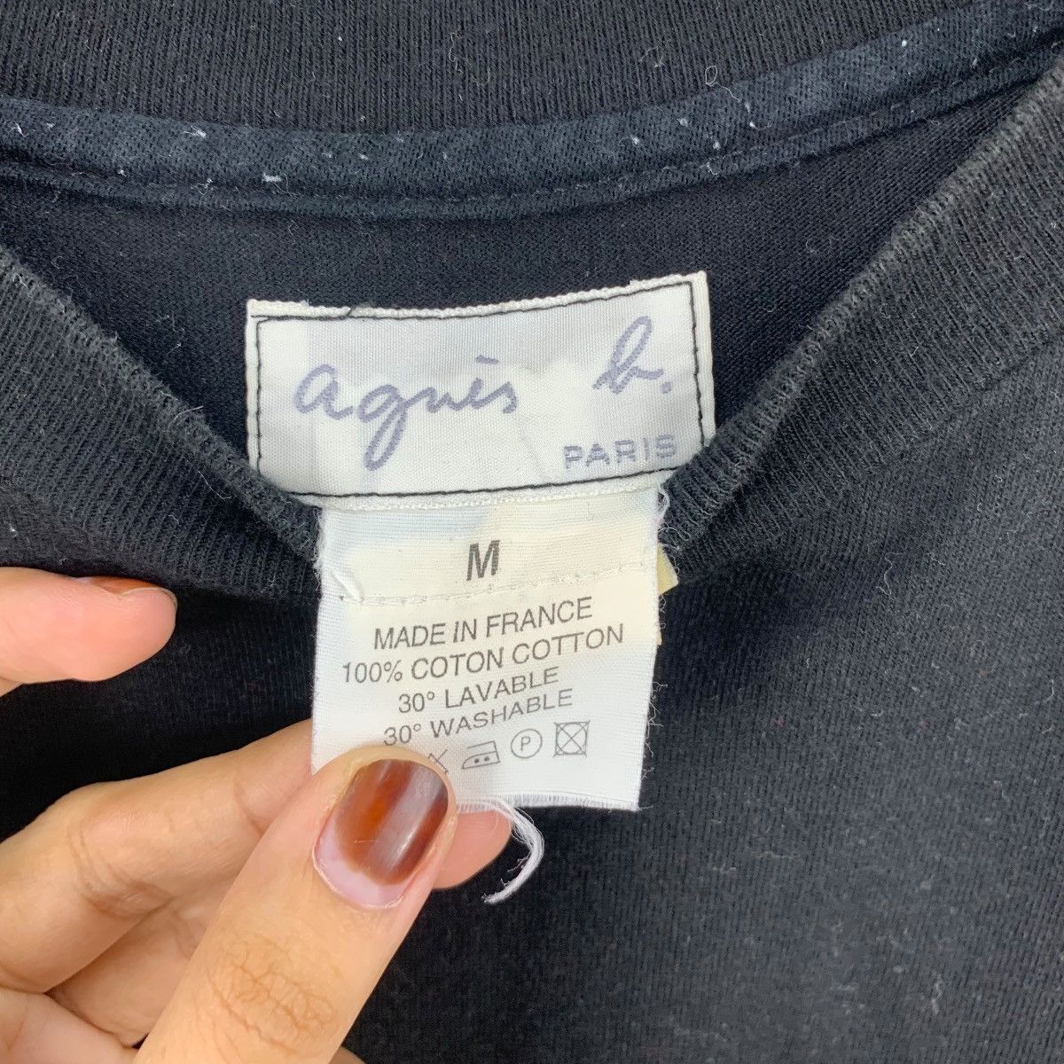 agnes b. Vintage AGNES B. PARIS Made In France Logo Tee Shirt Top Size M / US 6-8 / IT 42-44 - 7 Thumbnail