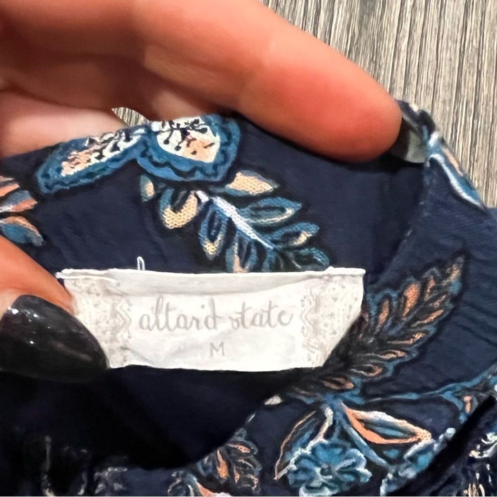 Vintage Altar'd State Womens M A-Line Dress Boho Floral Choker Neck Size M / US 6-8 / IT 42-44 - 5 Thumbnail