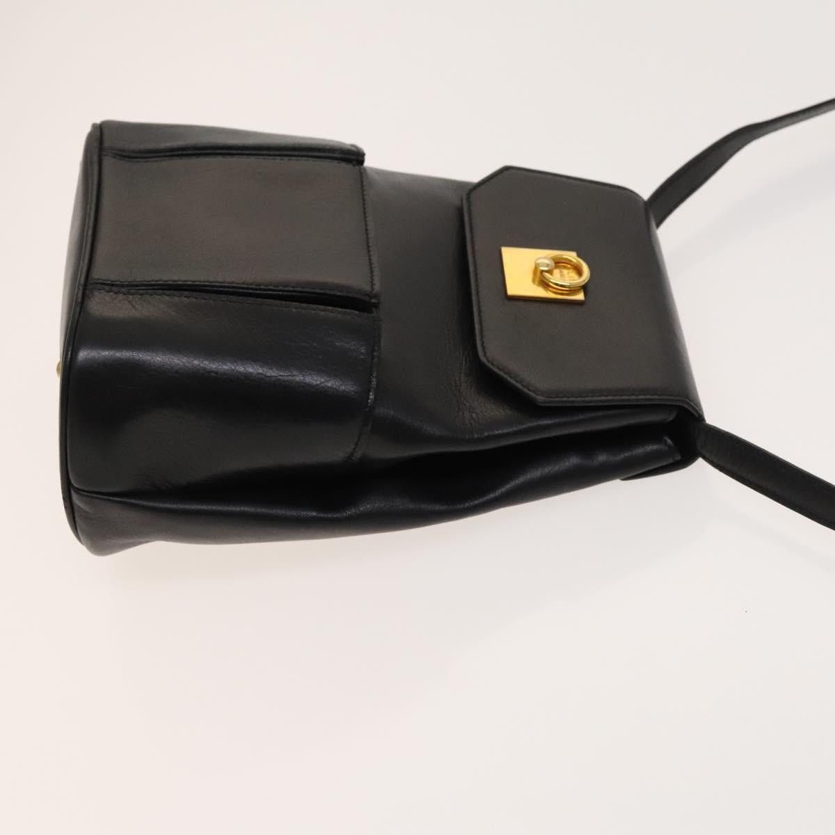 Celine CELINE Shoulder Bag Leather Black Gold Size ONE SIZE - 4 Thumbnail