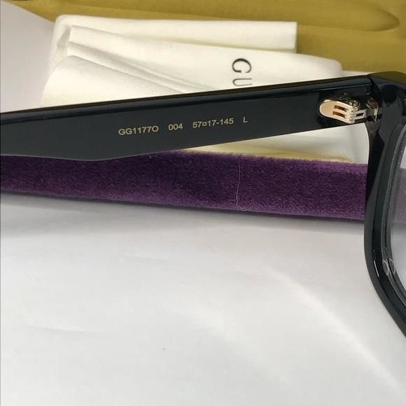Gucci 💯 - New Authentic Gucci GG1177O Eyeglasses 004 - Black - T Size ONE SIZE - 3 Thumbnail