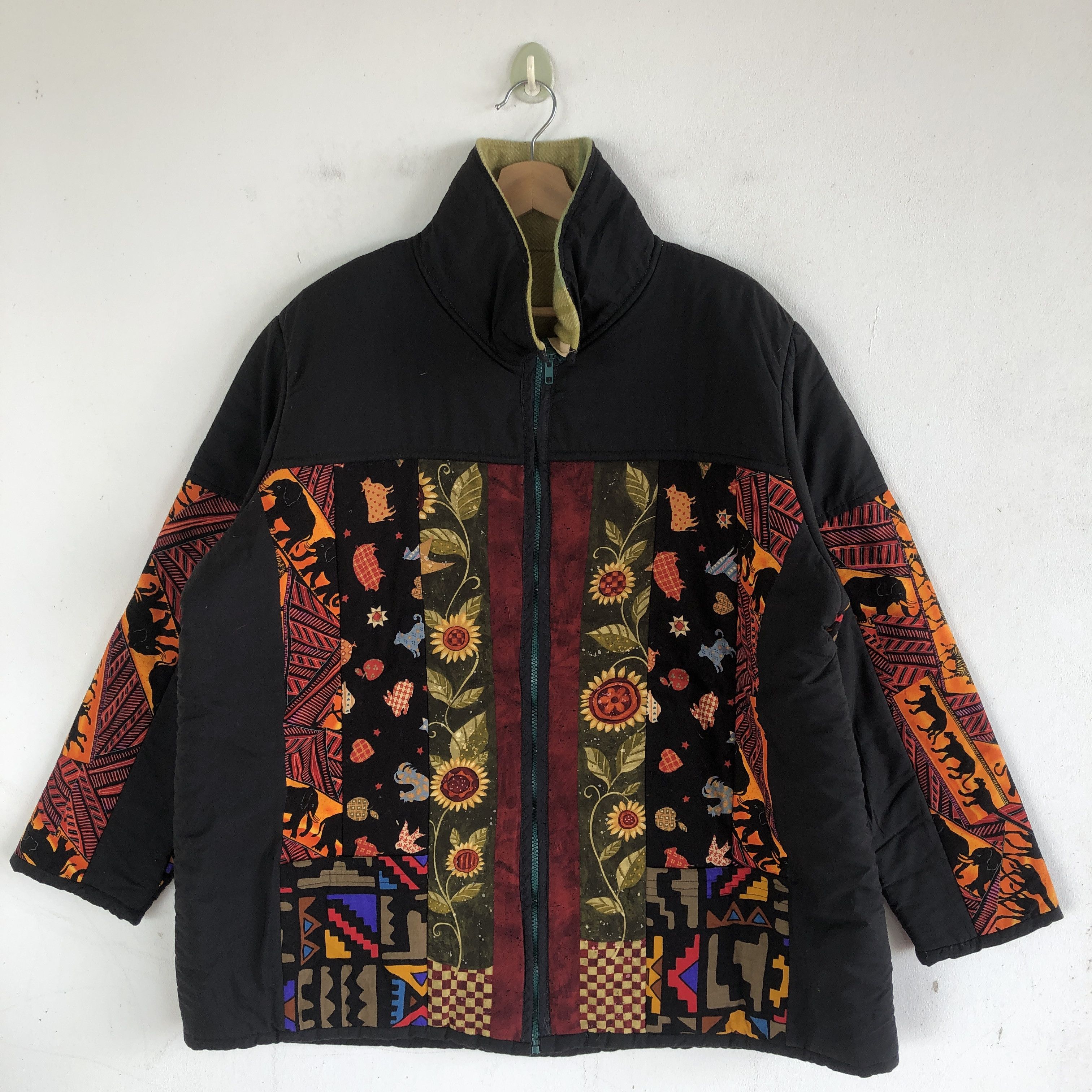 Vintage Vintage 90s Custom Bohemian Hippie Chore Wool Jacket Size US XL / EU 56 / 4 - 1 Thumbnail