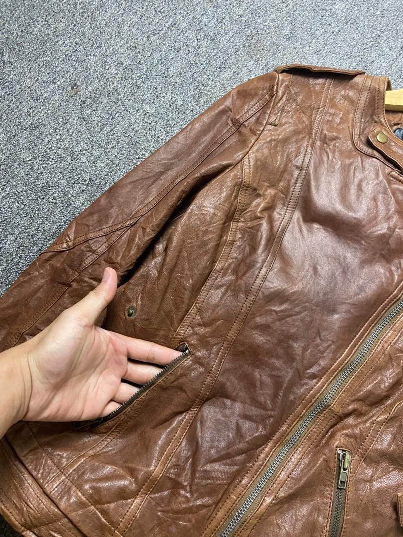 Japanese Brand Deux Polains Brand Rider Leather Jacket (195) Size XXS / US 00 / IT 34 - 7 Thumbnail