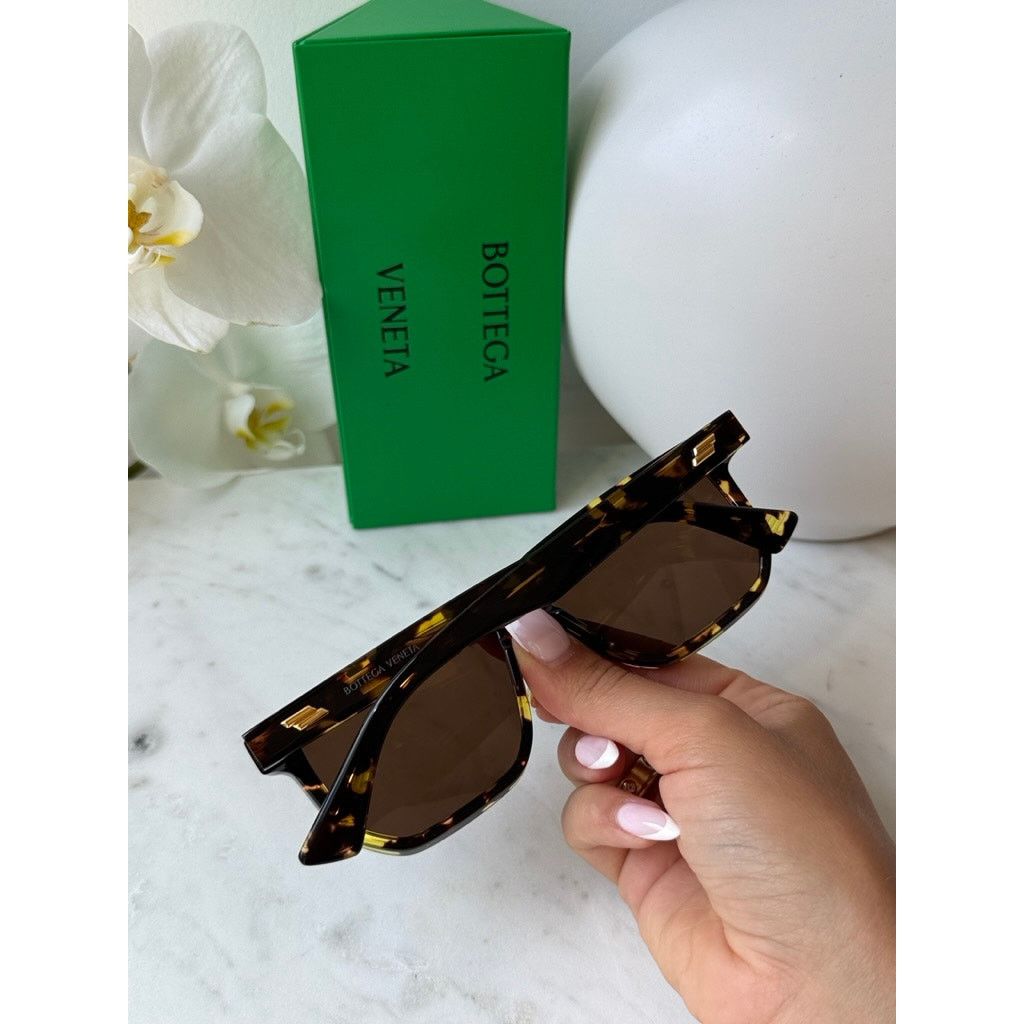 Bottega Veneta NEW Bottega Veneta BV1033S Brown Unisex Square Sunglasses Size ONE SIZE - 7 Thumbnail