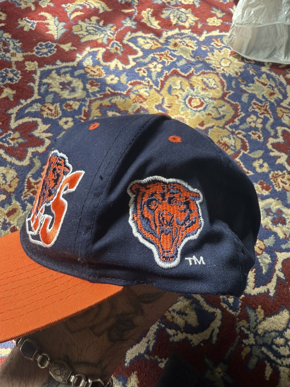 NHL Vintage 90s Chicago Bears Snapback Hat NFL Navy Blue 90’s Size ONE SIZE - 5 Thumbnail