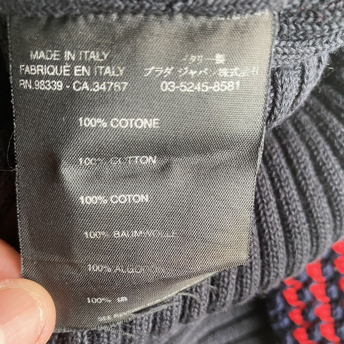 Prada 00’ Ribbed Polo With Knit Collar Size M / US 6-8 / IT 42-44 - 6 Thumbnail