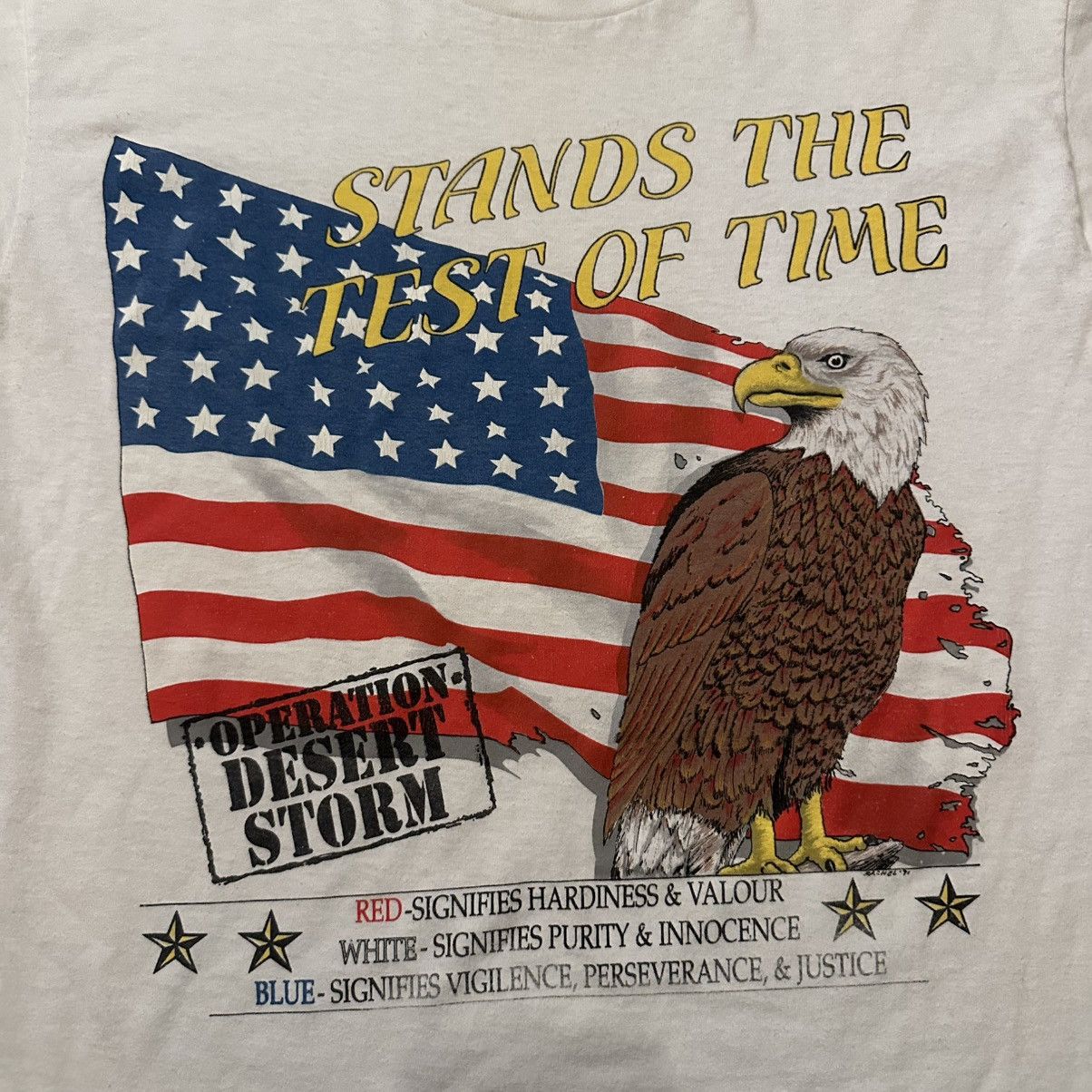 Hanes Vintage 1991 Hanes Operation Desert Storm US Military Shirt Size US M / EU 48-50 / 2 - 3 Thumbnail