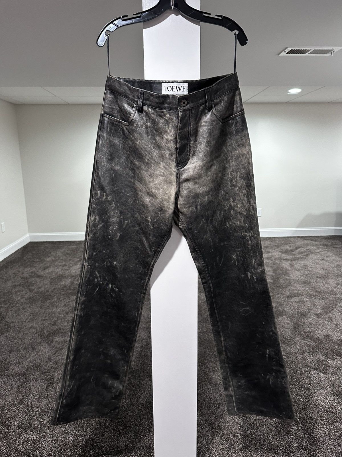 Loewe Loewe Calfskin Nappa Aged Leather Pants Size US 34 / EU 50 - 13 Thumbnail