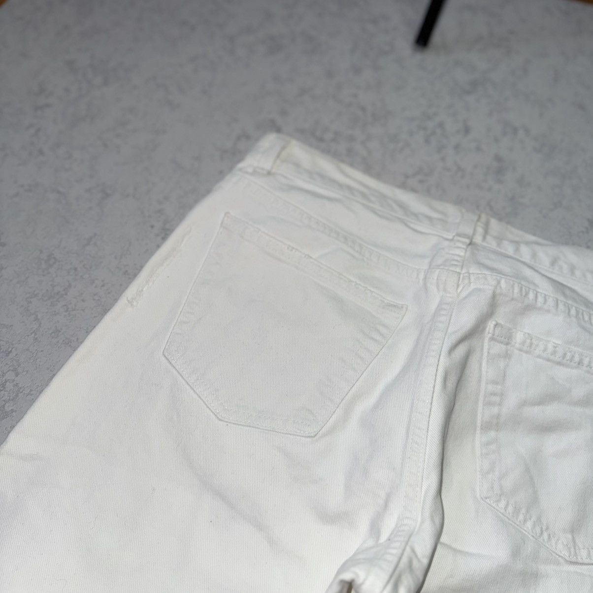 Helmut Lang Helmut Lang 00s Vintage Broken Denim White Pant/Jeans Size US 33 - 13 Thumbnail
