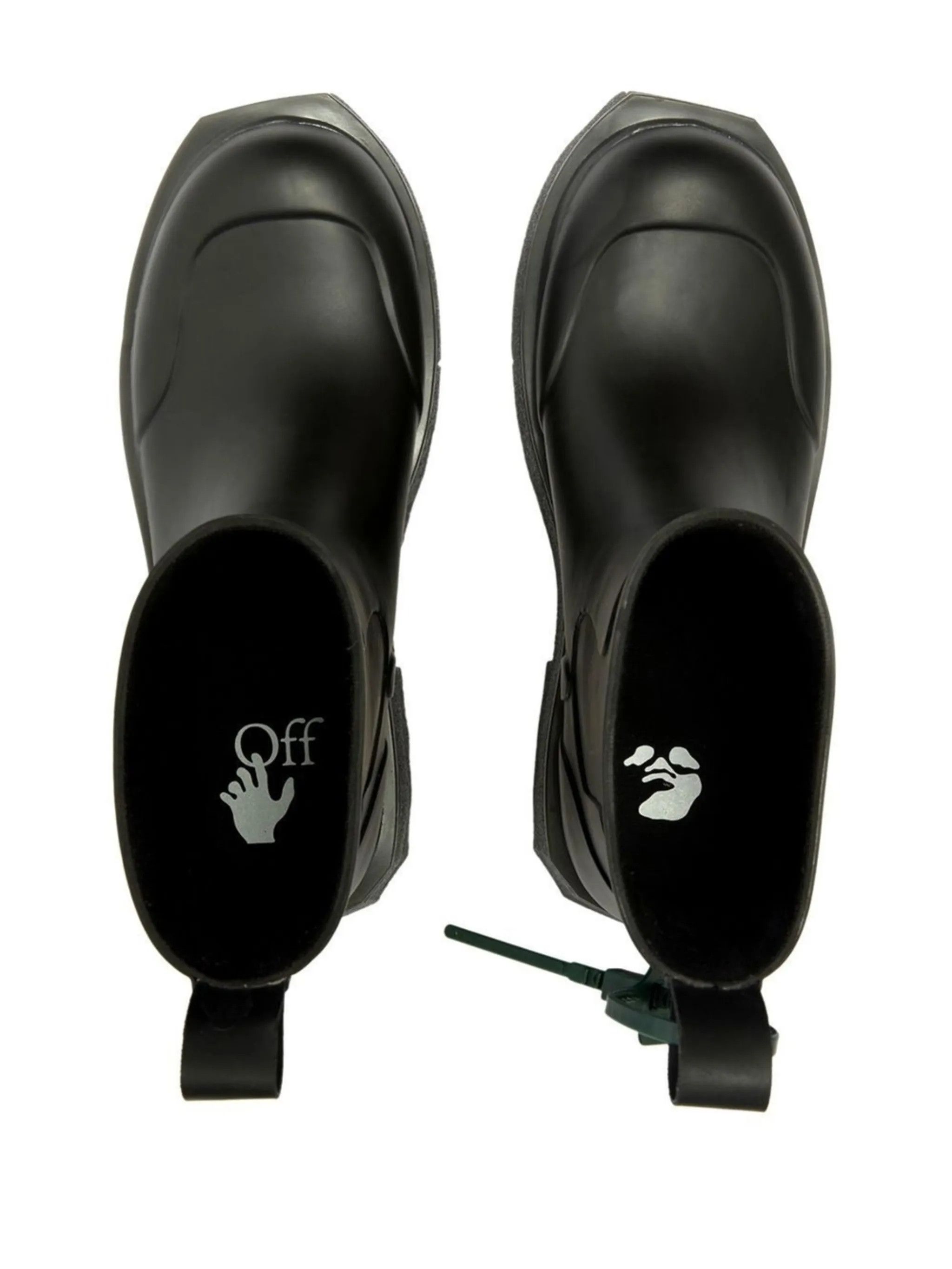 Off-White o1y0225 Logo Ankle Boots in Black Size US 12 / EU 45 - 4 Thumbnail