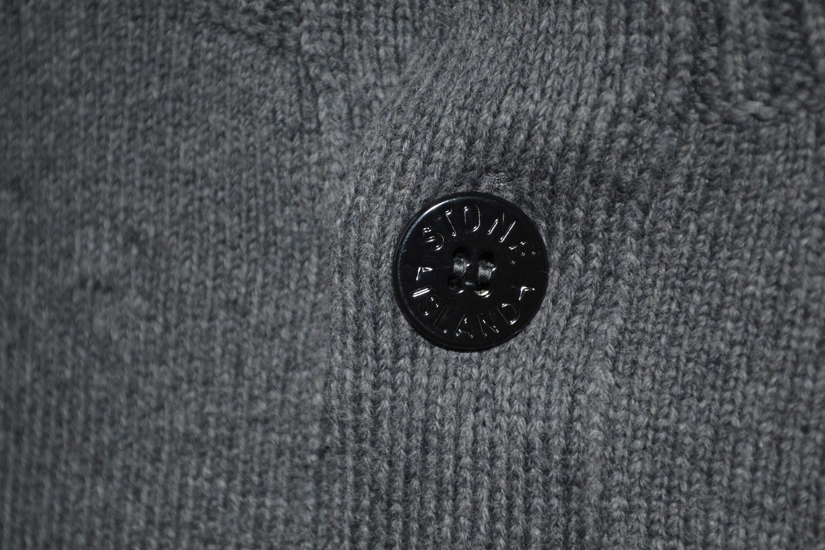 Stone Island STONE ISLAND Sweater Knit Jumper Gray Buttons Size L-XL Size US XL / EU 56 / 4 - 4 Thumbnail