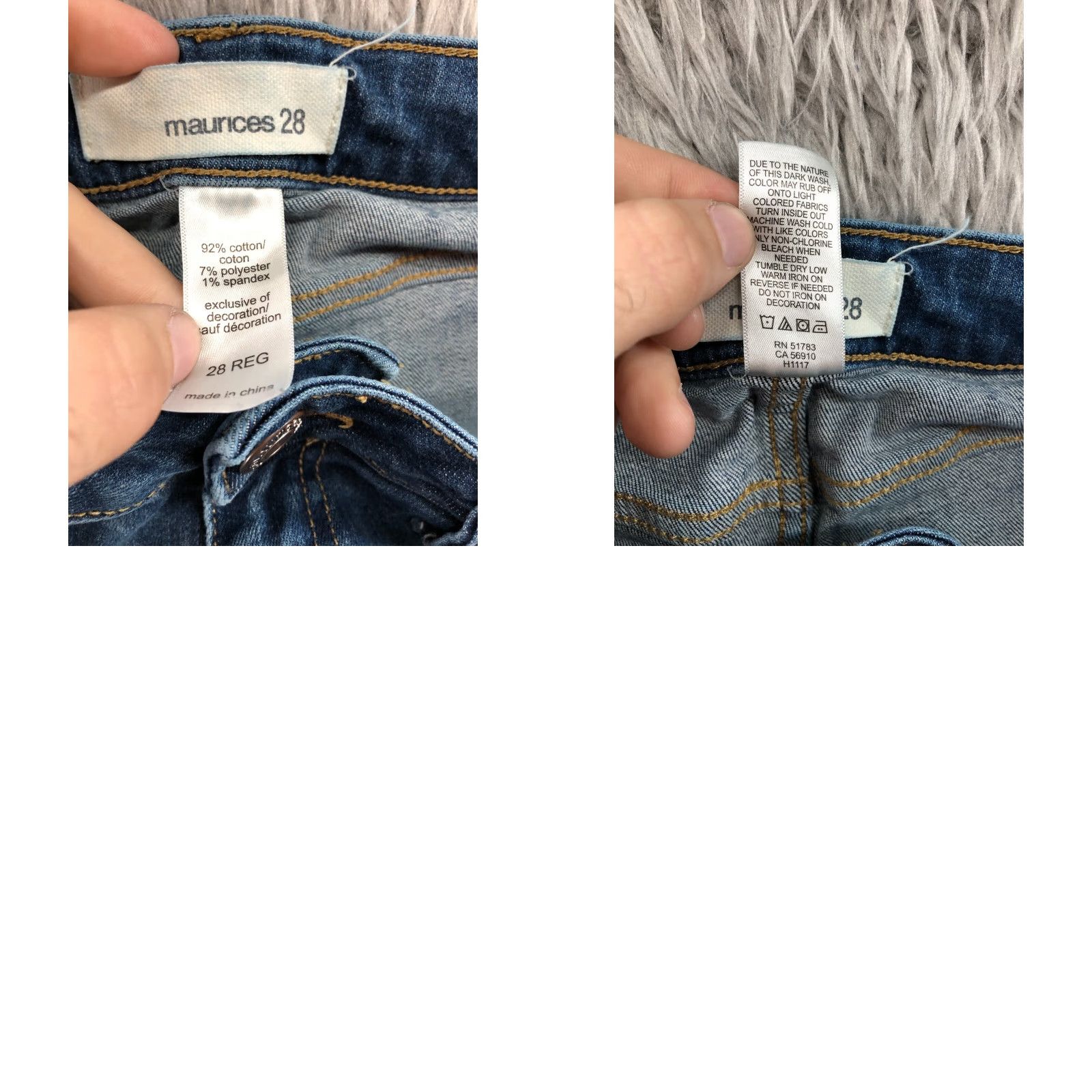 Vintage Maurices Skinny Jeans Size 28 Womens Medium Wash Blue Distressed Denim 5-Pocket Regular Rise Low Waist Size 28" / US 6 / IT 42 - 9 Thumbnail