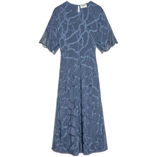 Zadig & Voltaire ZADIG & VOLTAIRE Women Dresses WWDR02546 OFFIC BLUE Size M / US 6-8 / IT 42-44 - 1 Thumbnail