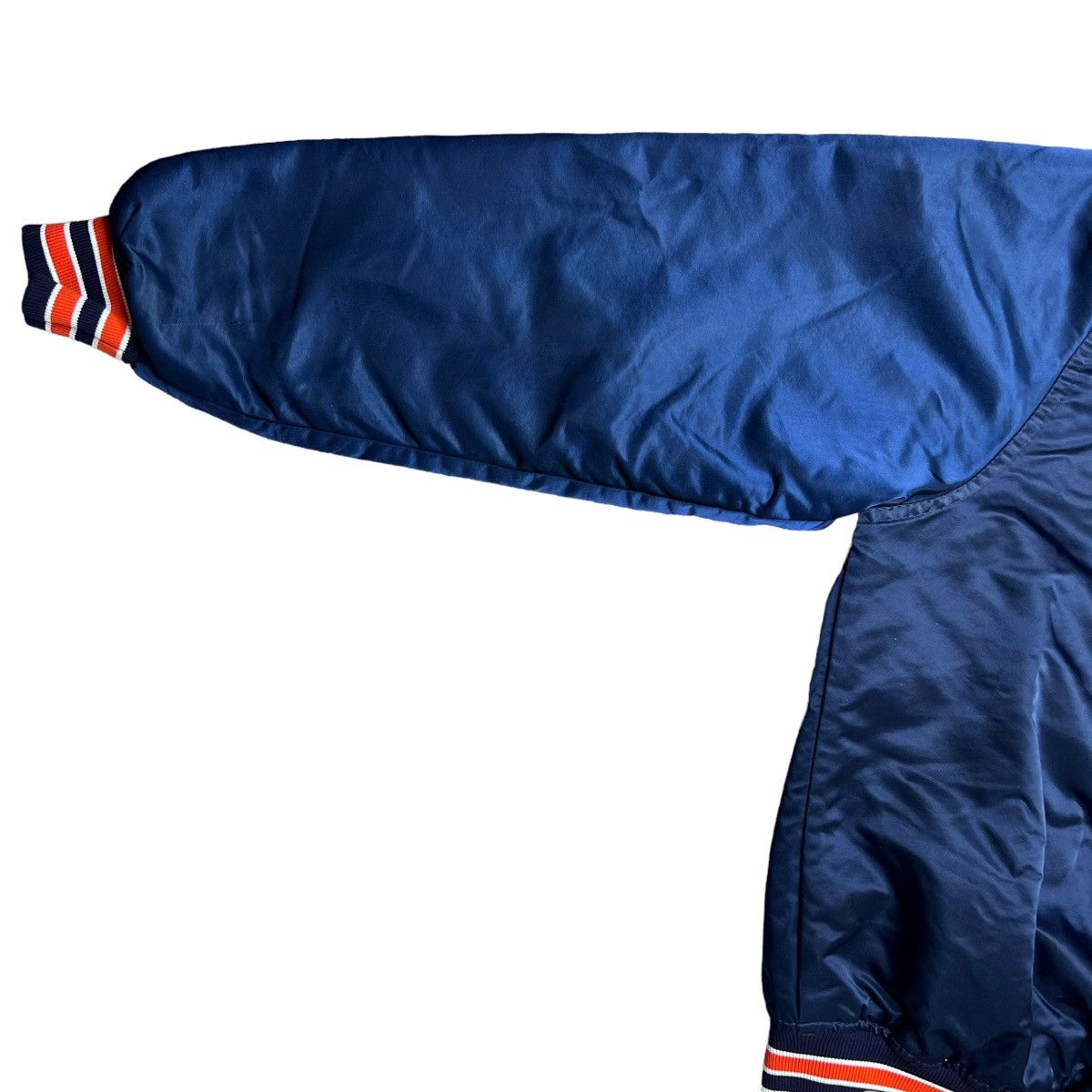 NCAA × Starter × Vintage Vintage 80s NCAA Fighting Illini Starter Satin Bomber Jacket Size US L / EU 52-54 / 3 - 14 Thumbnail