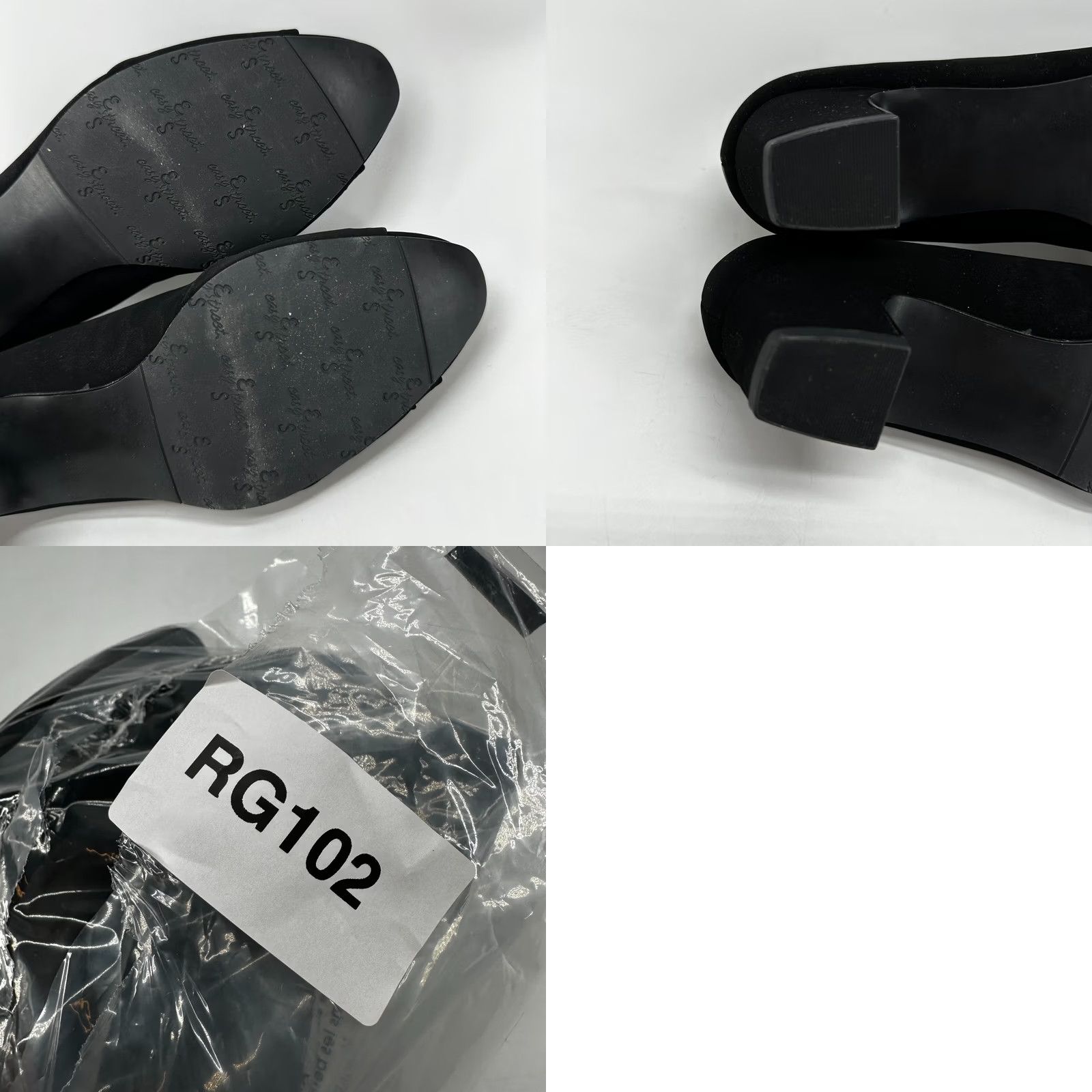 Vintage Easy Street Pump Heels Black Women's 6M Suede Slip On Almond Toe Casual Comfort Chinese Made Block Heel Size US 6 / IT 36 - 8 Thumbnail