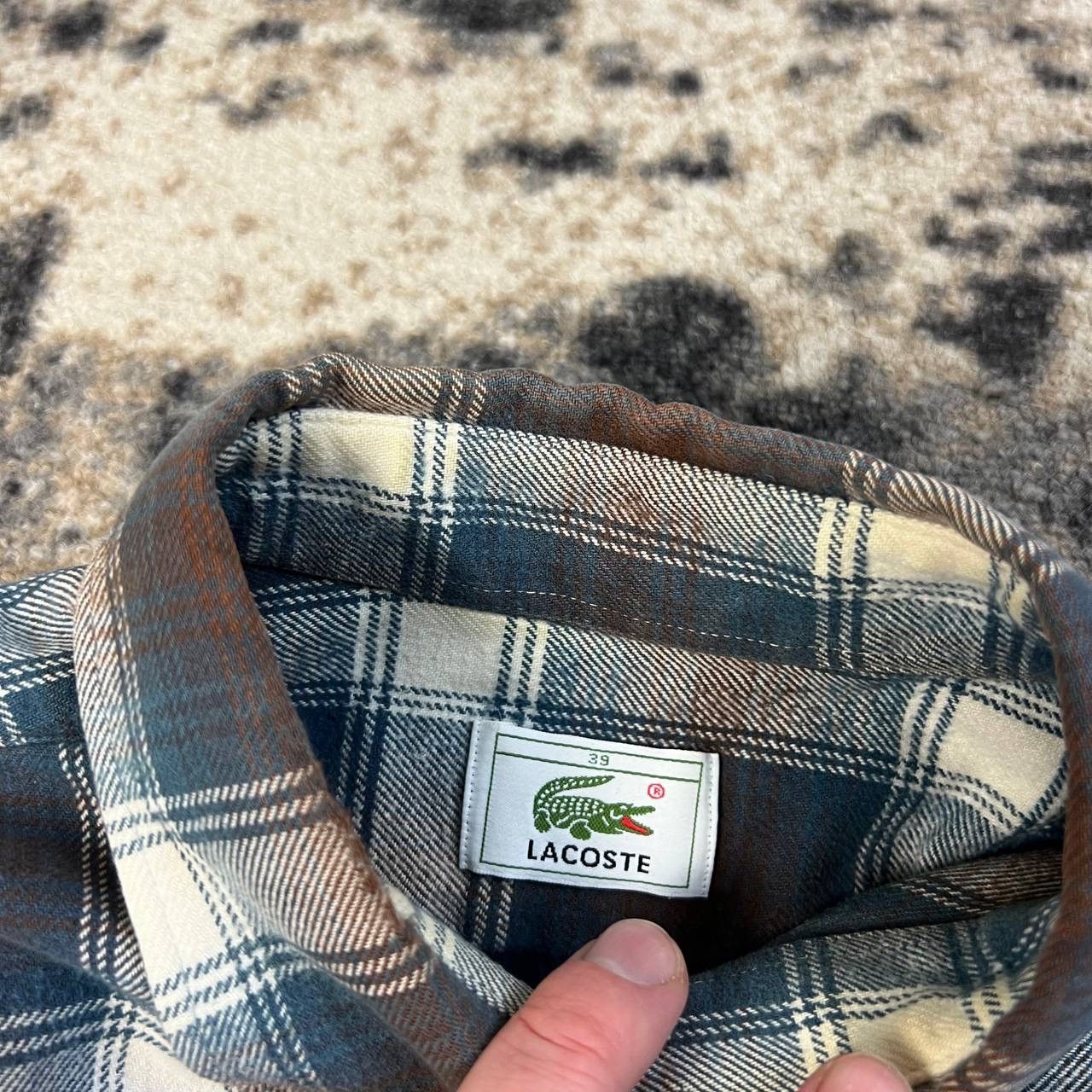 Lacoste Lacoste Mini Logo Luxury Plaid Flannel Button Up Shirt Size US M / EU 48-50 / 2 - 5 Thumbnail