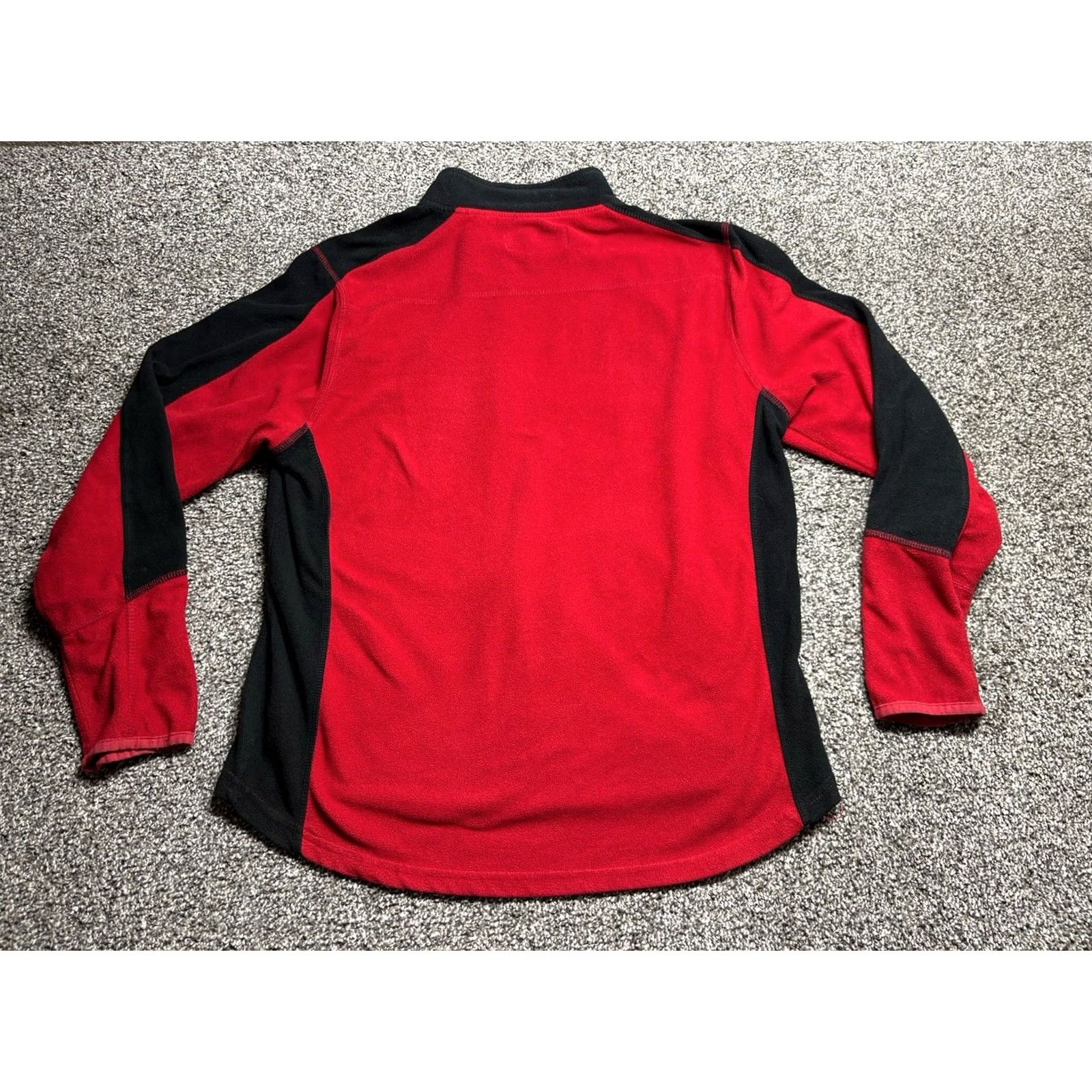 Vintage H-E-B Employee Fleece Jacket Red Full Zip Ukrop's Threads Large L Mens Shirt Jacket Size US L / EU 52-54 / 3 - 2 Thumbnail