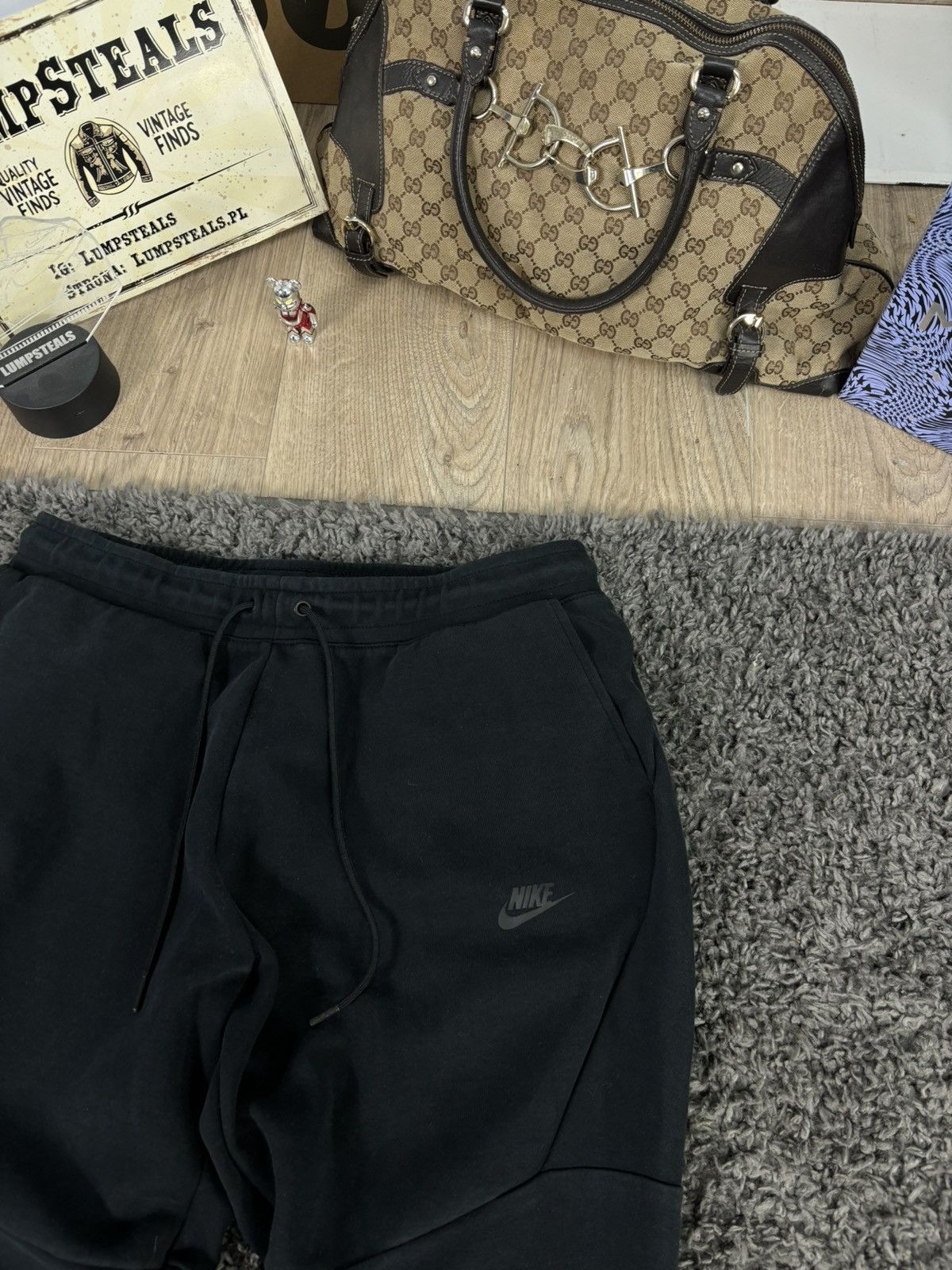 Designer × Nike Drill Uk Swag Sweatpants Nike Tech Fleece Drippy Black Size US 32 / EU 48 - 4 Thumbnail