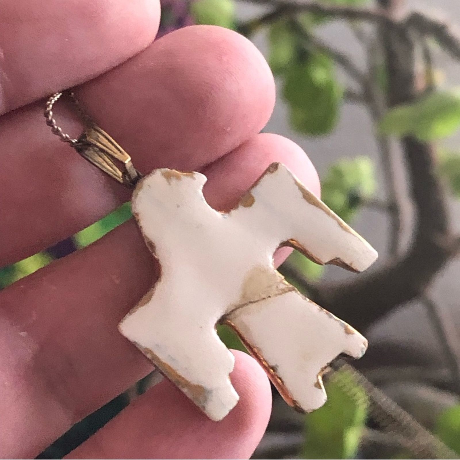 Vintage Vintage 70s hand painted porcelain eagle pendant necklace Size ONE SIZE - 4 Thumbnail