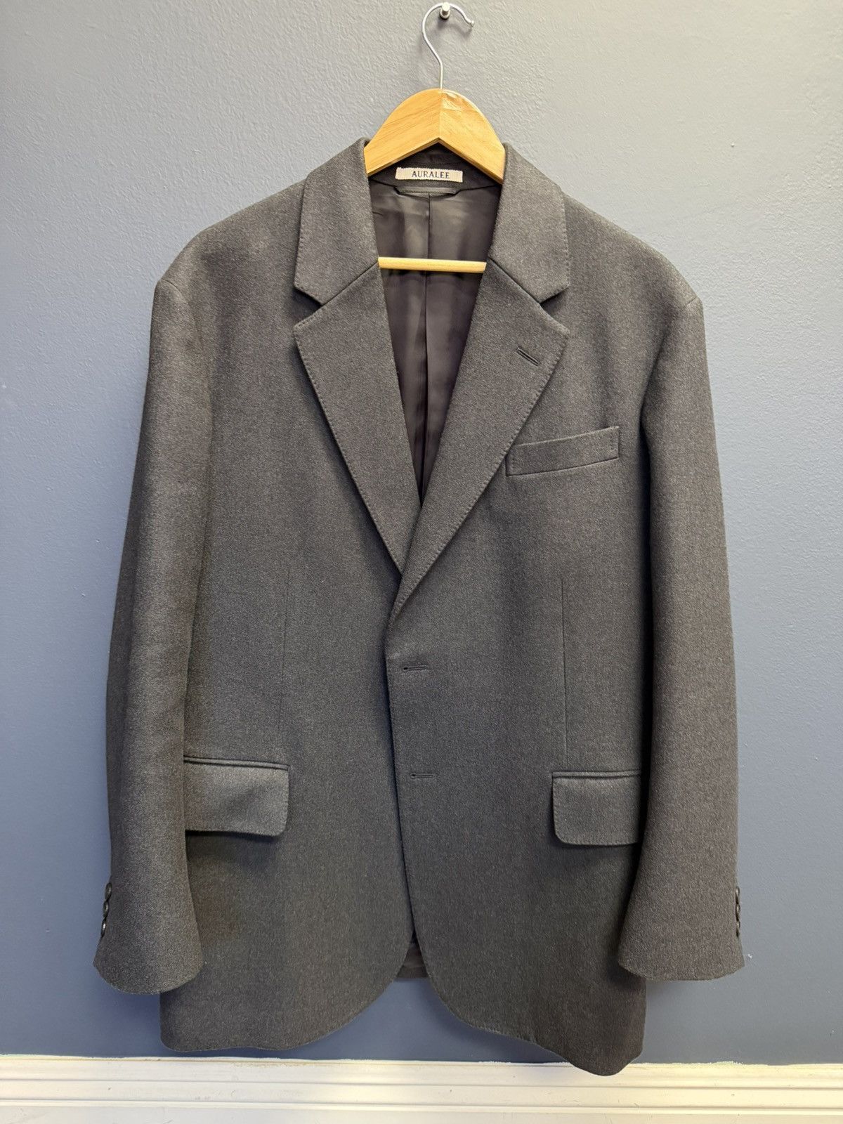 Auralee auralee melton wool jacket charcoal Size US XL / EU 56 / 4 - 1 Thumbnail