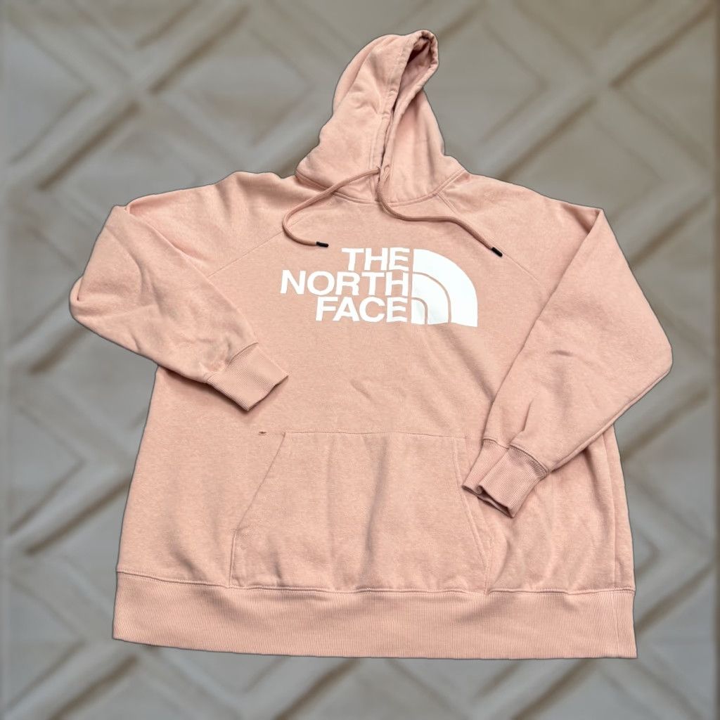 The North Face The North Face Pullover Hoodie Womens 1X Plus Peach Spellout Graphic Sweatshirt Size XL / US 12-14 / IT 48-50 - 1 Thumbnail