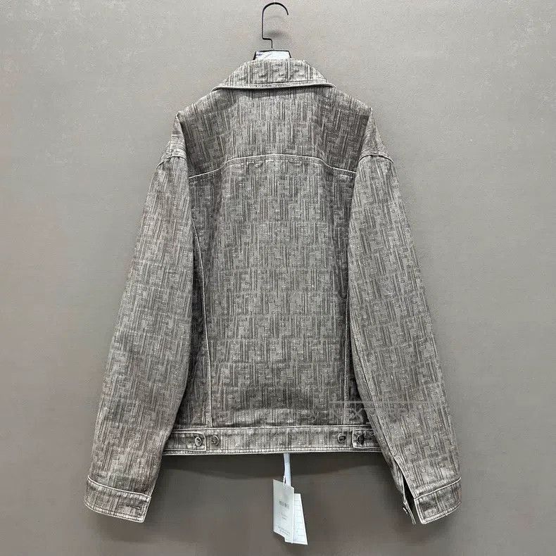 Fendi Fendi Monogrammed denim jacket with old-school logo Size US L / EU 52-54 / 3 - 2 Thumbnail