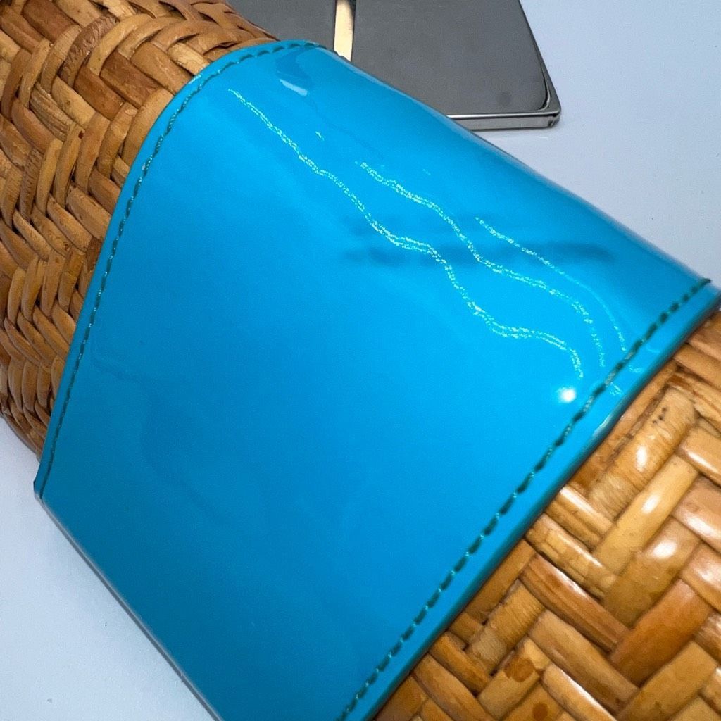 Tory Burch Tory Burch Patent Leather and Wicker Snap Closure Clutch Bag **see photos and description Size ONE SIZE - 12 Thumbnail