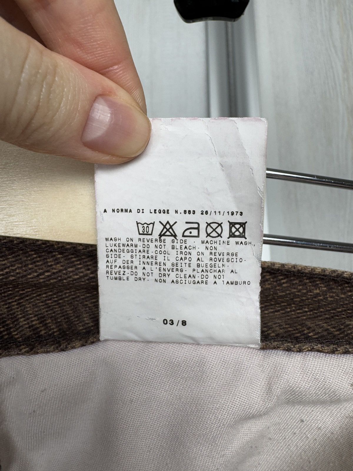 Just Cavalli Just Cavalli Herringbone Cotton Brown Denim Pants Size US 36 / EU 52 - 11 Thumbnail
