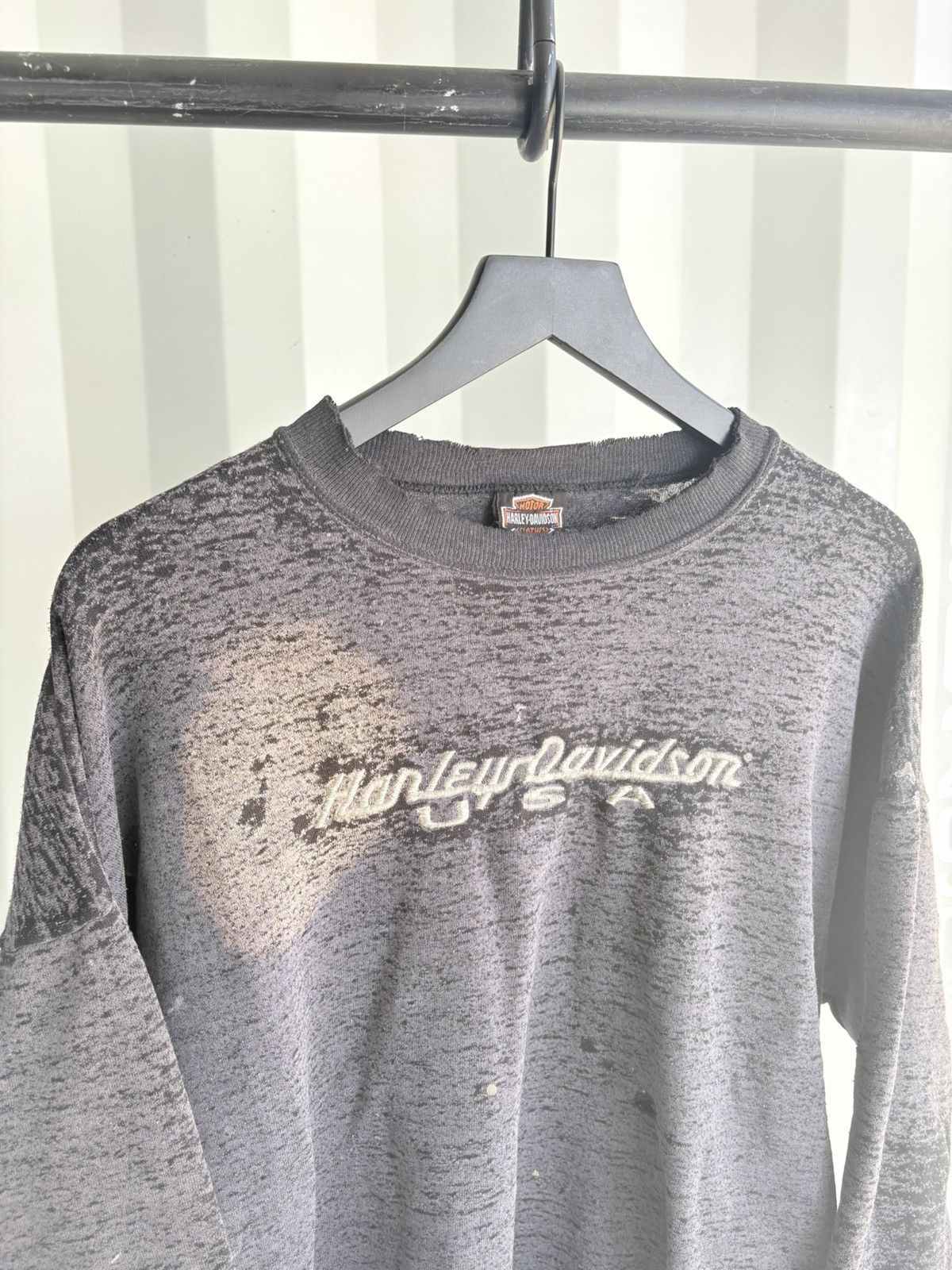 Harley Davidson Vintage Harley Sweatshirt Faded Distressed Grunge thin Size US L / EU 52-54 / 3 - 2 Thumbnail