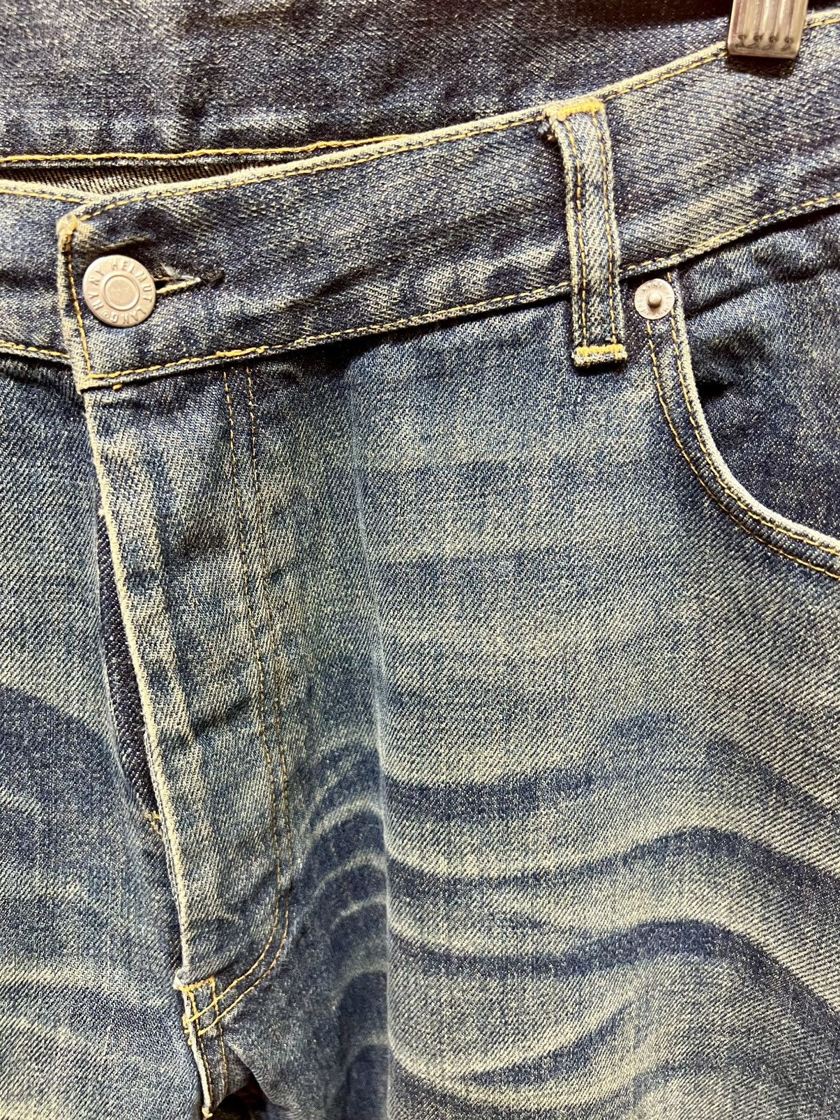 Helmut Lang HELMUT LANG ARCHIVE dirty oiled jeans, size 42 Size US 42 / EU 58 - 4 Thumbnail