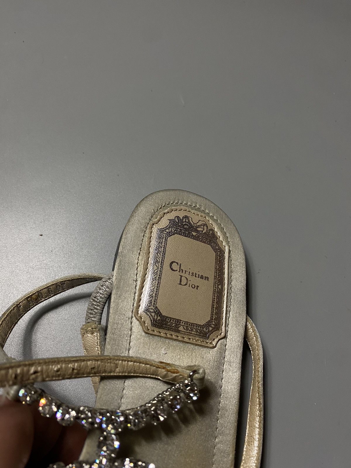 Dior × Swarovski × Vintage Dior vintage sandals with Swarovski stones Size US 8 / IT 38 - 11 Thumbnail