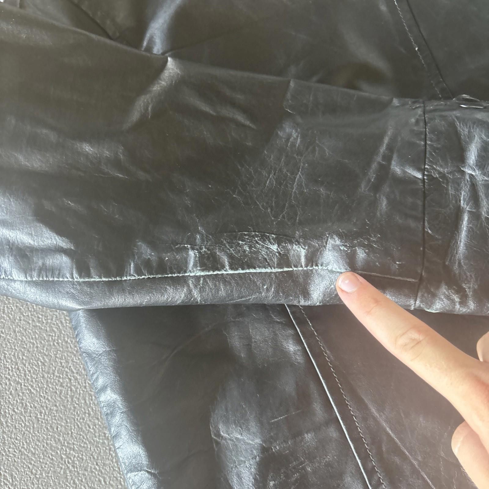 Designer Men's Jacket Genuine Leather Motorcycle Biker Black Jacket Size US L / EU 52-54 / 3 - 7 Thumbnail